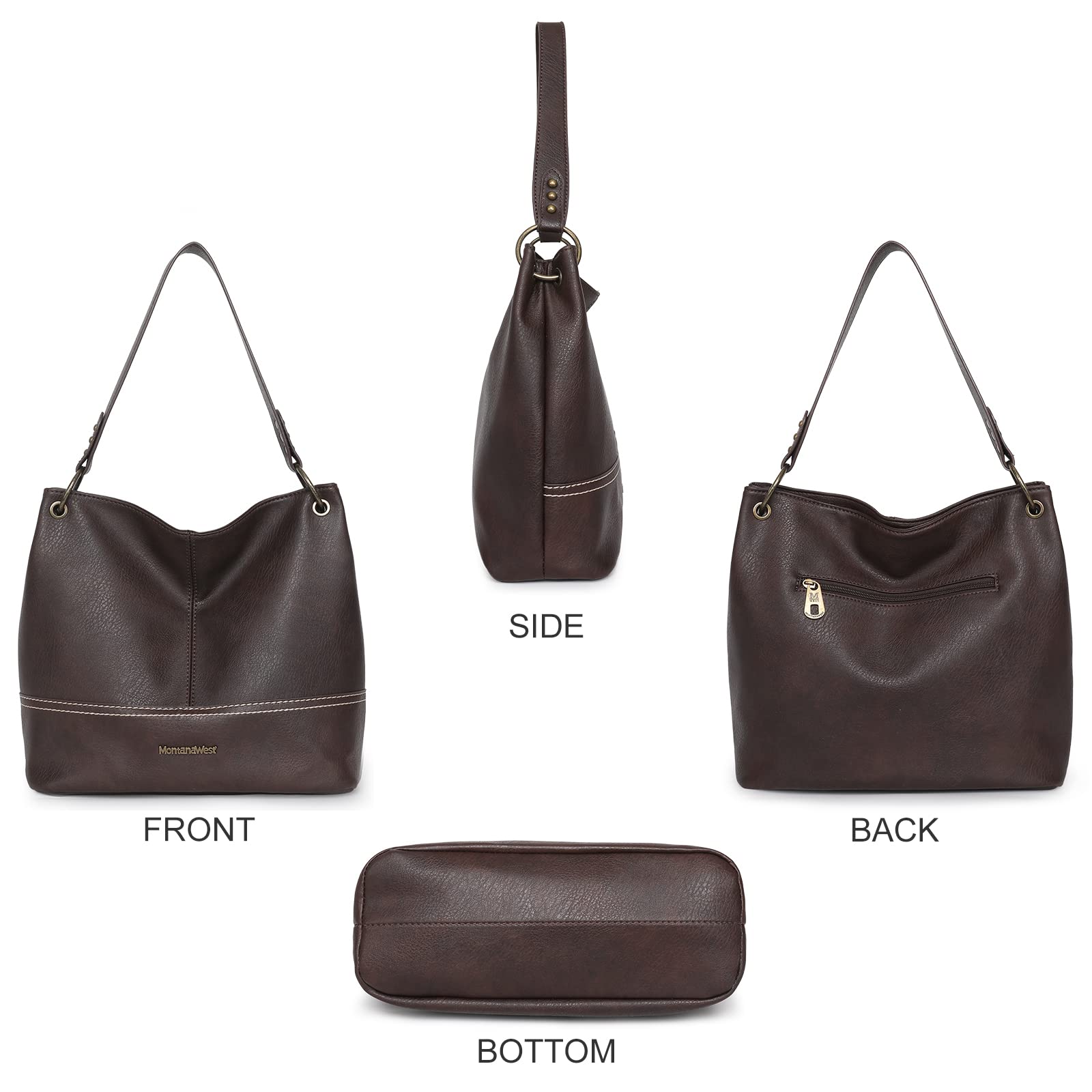 Foto 5 pulgar | Bolso Hobo Montana West Mwc-047cf, Tamaño Grande, De Piel Para Mujer - Venta Internacional.