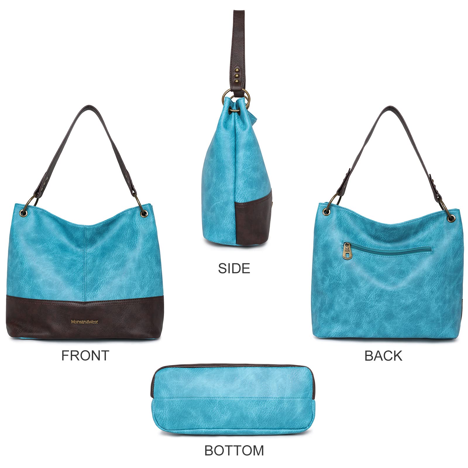 Foto 4 pulgar | Bolso Hobo Montana West Mwc-047tq Para Mujer De Piel Vegana - Venta Internacional.