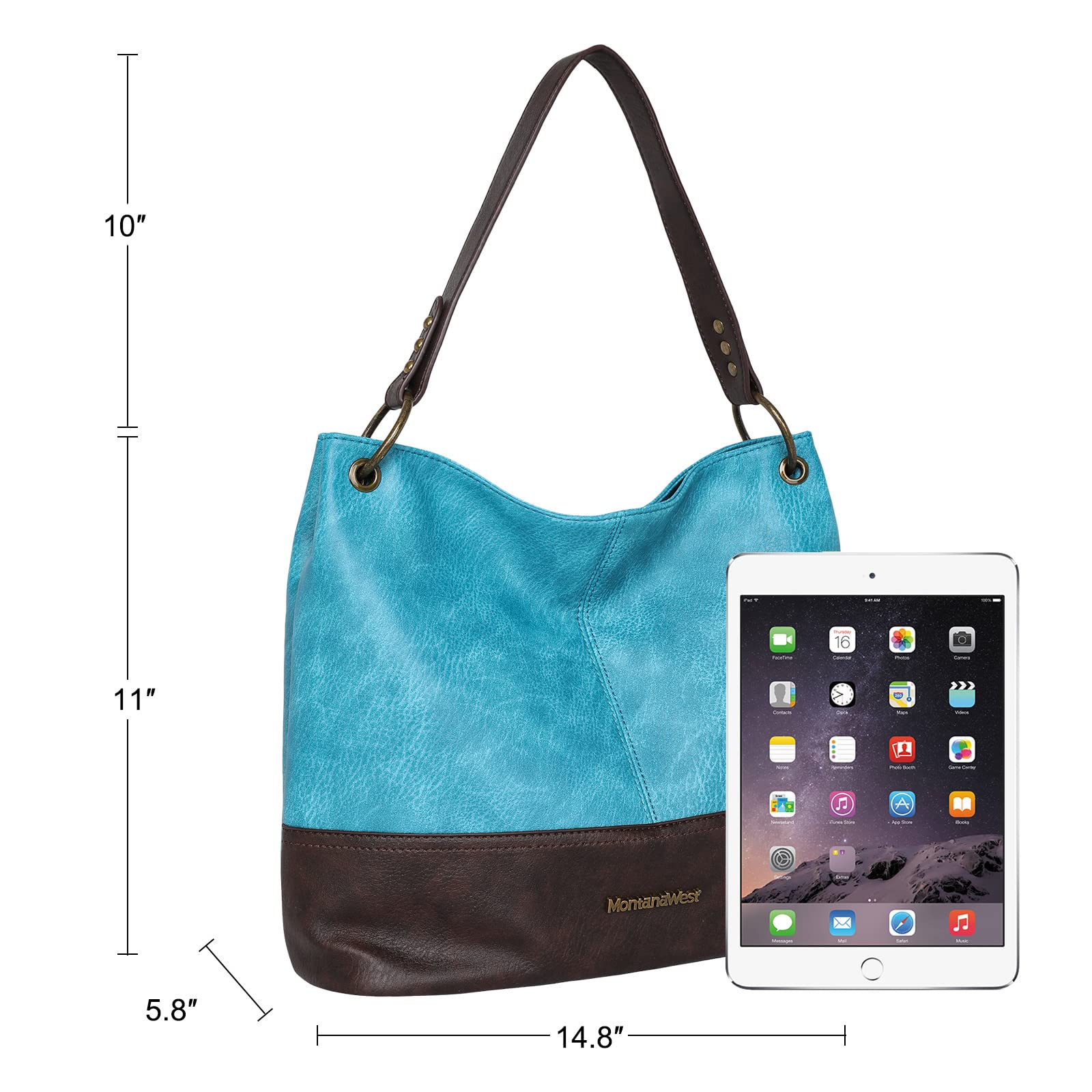 Foto 7 pulgar | Bolso Hobo Montana West Mwc-047tq Para Mujer De Piel Vegana - Venta Internacional.