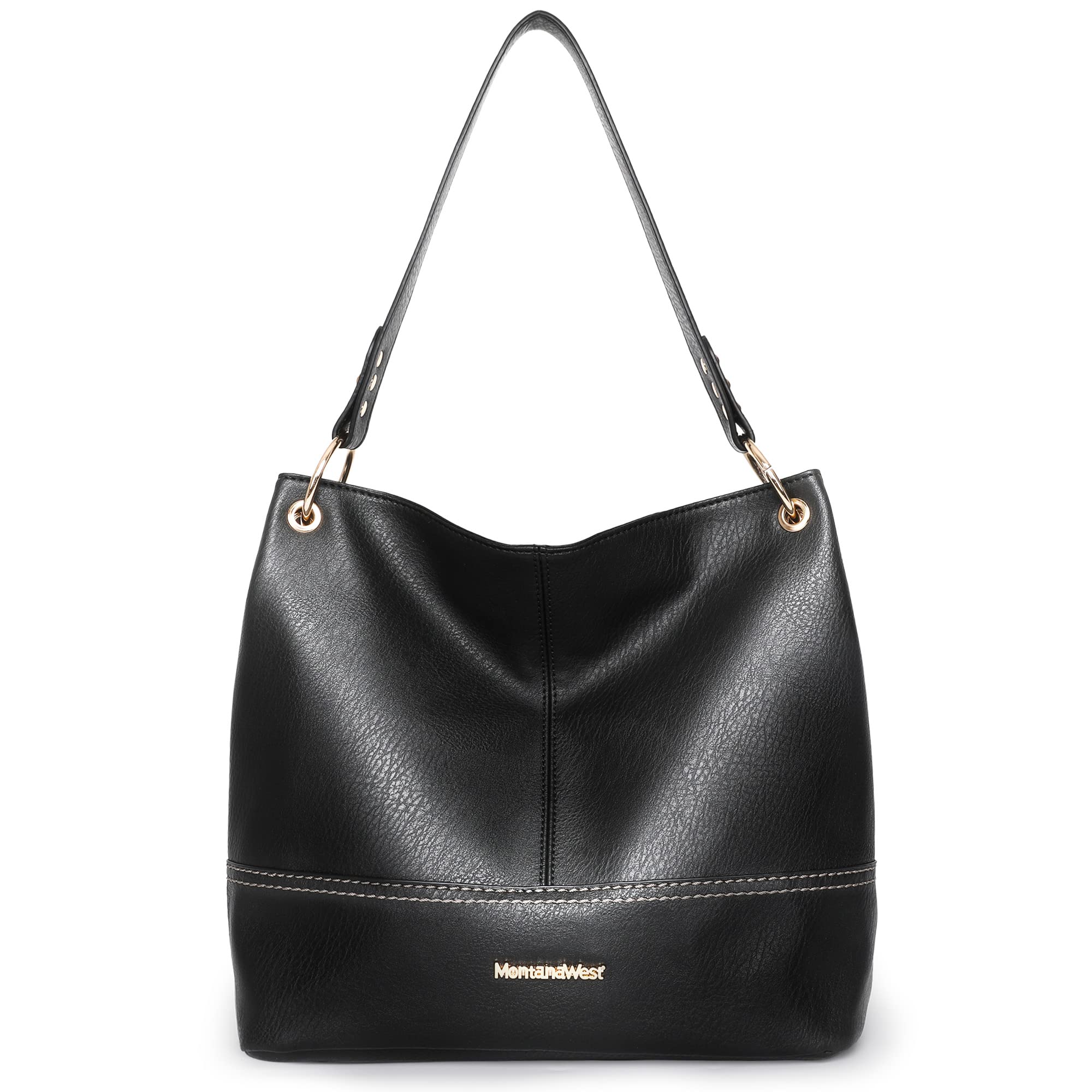 Foto 2 pulgar | Bolso Hobo Montana West De Cuero Negro Para Mujer Mwc-047bk - Venta Internacional.