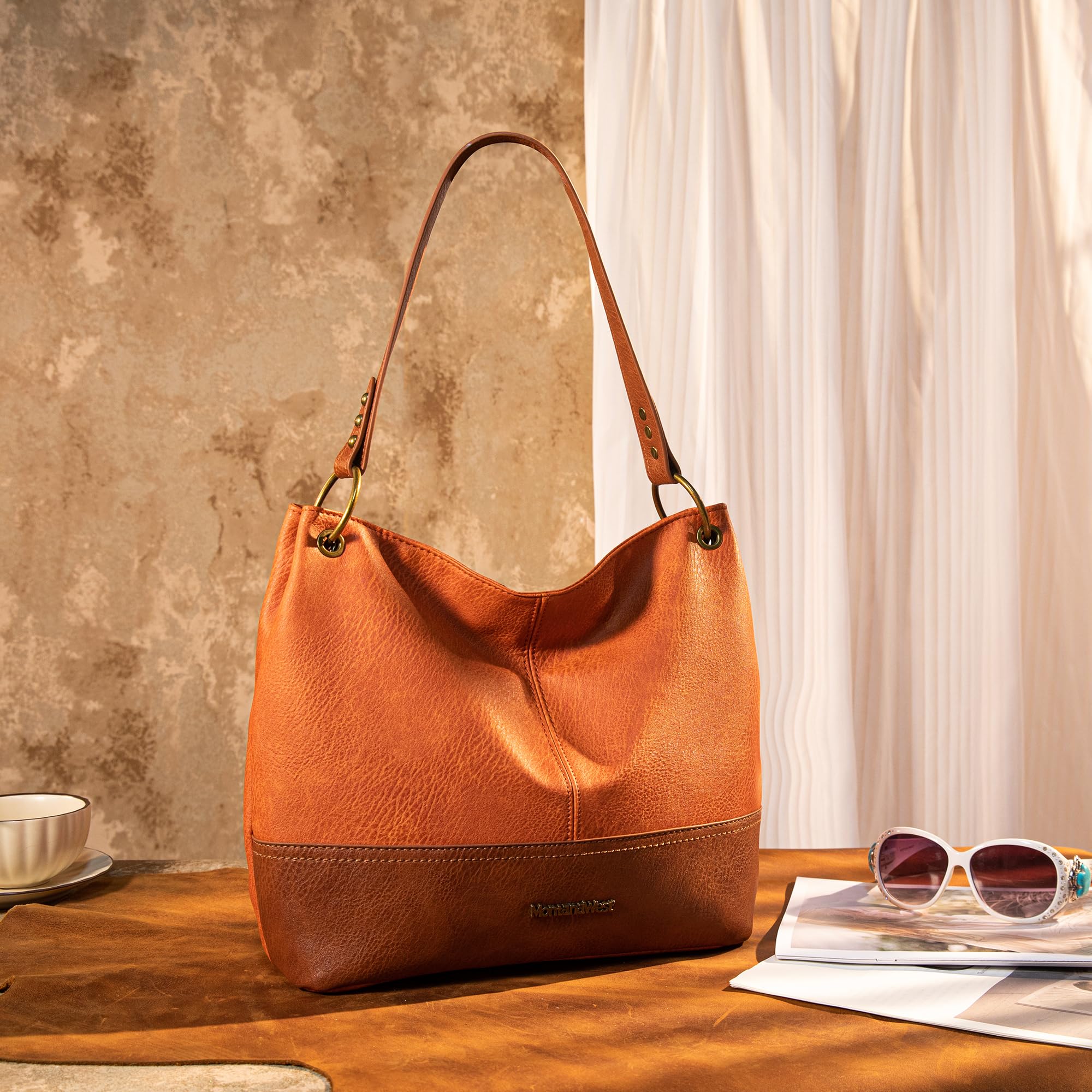 Foto 3 pulgar | Bolso Hobo Montana West Mwc-047or2 De Piel Grande Para Mujer - Venta Internacional.