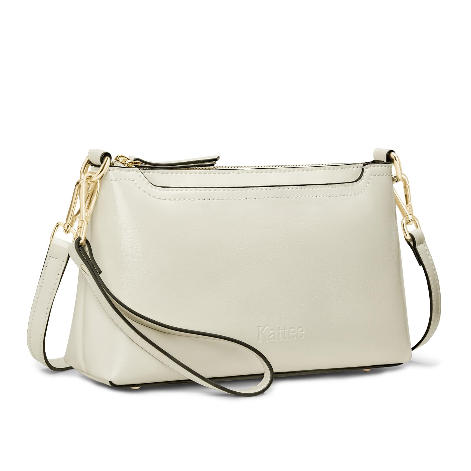 Foto 2 pulgar | Bandolera Kattee Leather Para Mujer, Color Beige - Venta Internacional.