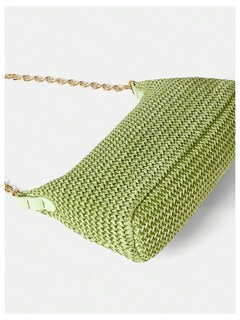 Foto 4 | Bolso De Hombro Verdusa Tejido En Paja, Bolso Verde Para Mujer - Venta Internacional.