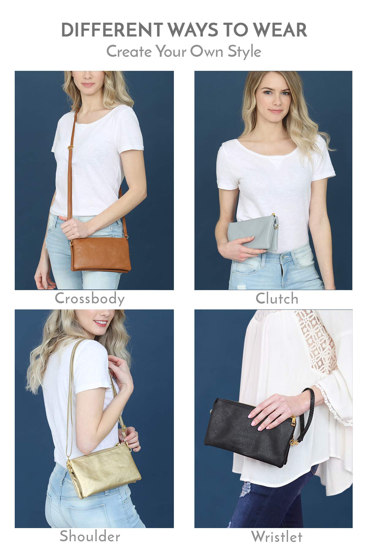 Foto 4 pulgar | Monedero Tipo Cartera Riah Fashion, Convertible, De Piel Vegana - Venta Internacional.