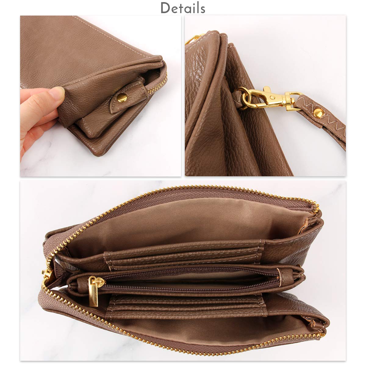 Foto 5 pulgar | Monedero Tipo Cartera Riah Fashion, Convertible, De Piel Vegana - Venta Internacional.