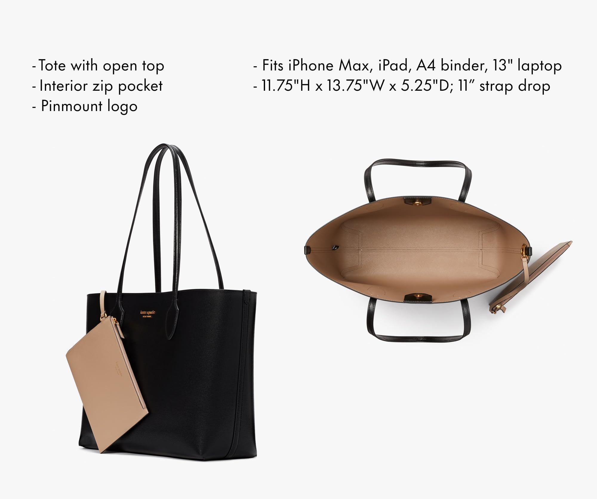 Foto 4 pulgar | Bolso De Mano Kate Spade New York Bleecker Saffiano Negro - Venta Internacional.