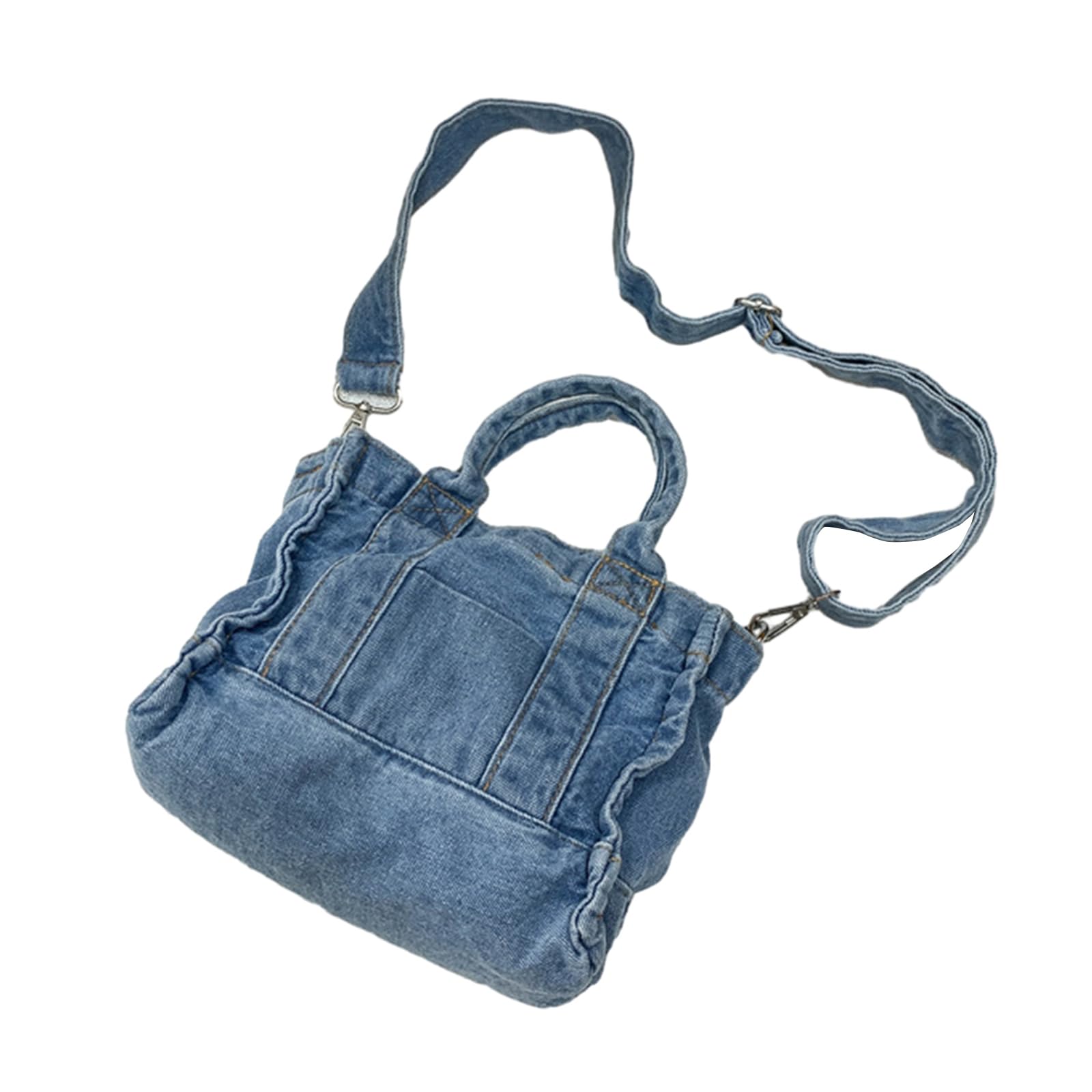 Bolso De Mezclilla, Bolso De Hombro Para Mujer, Moderno, Azul - Venta Internacional.