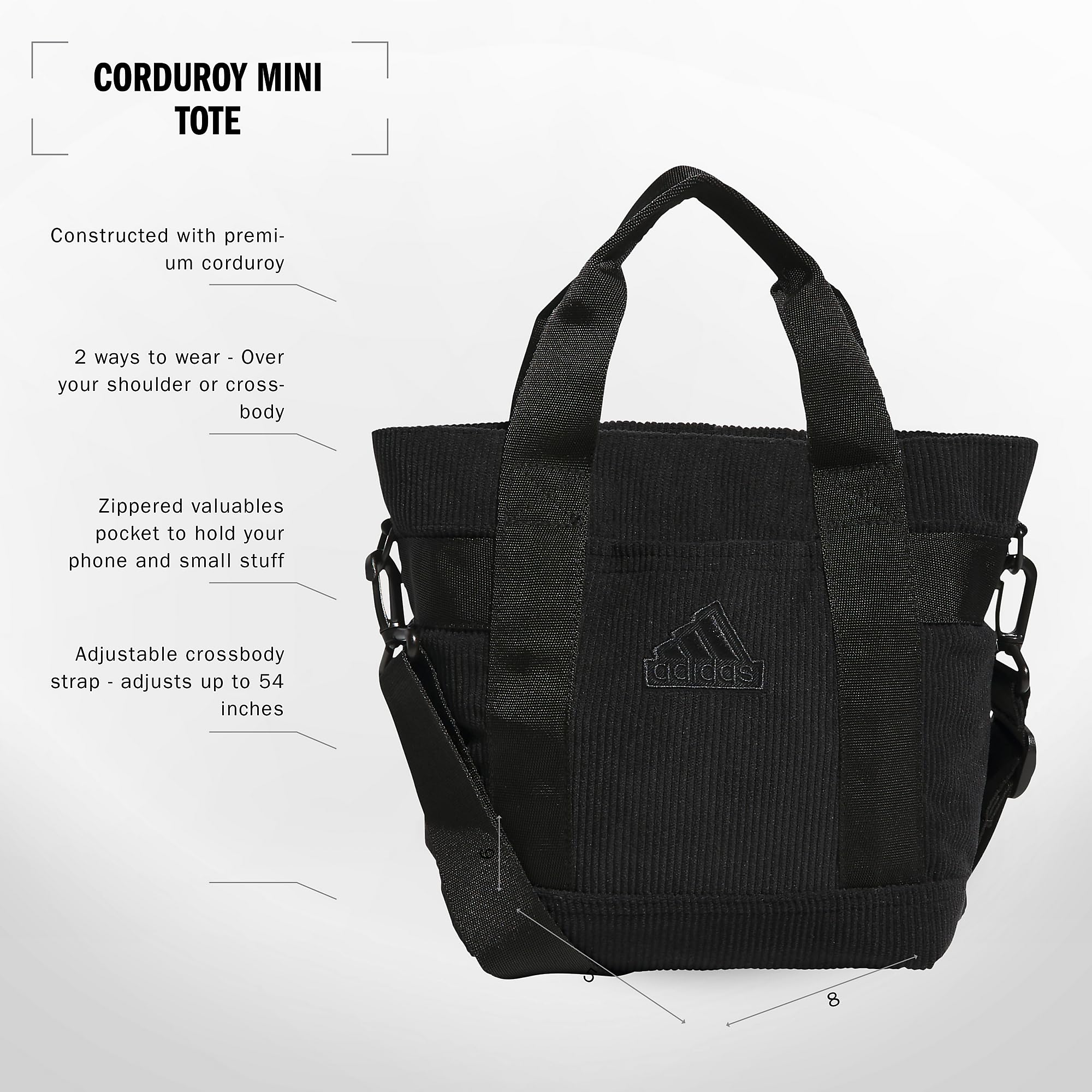 Foto 3 pulgar | Bolsa Adidas Mini Tote, Pequeña, Compacta, Duradera, De Viaje, 5 L - Venta Internacional.