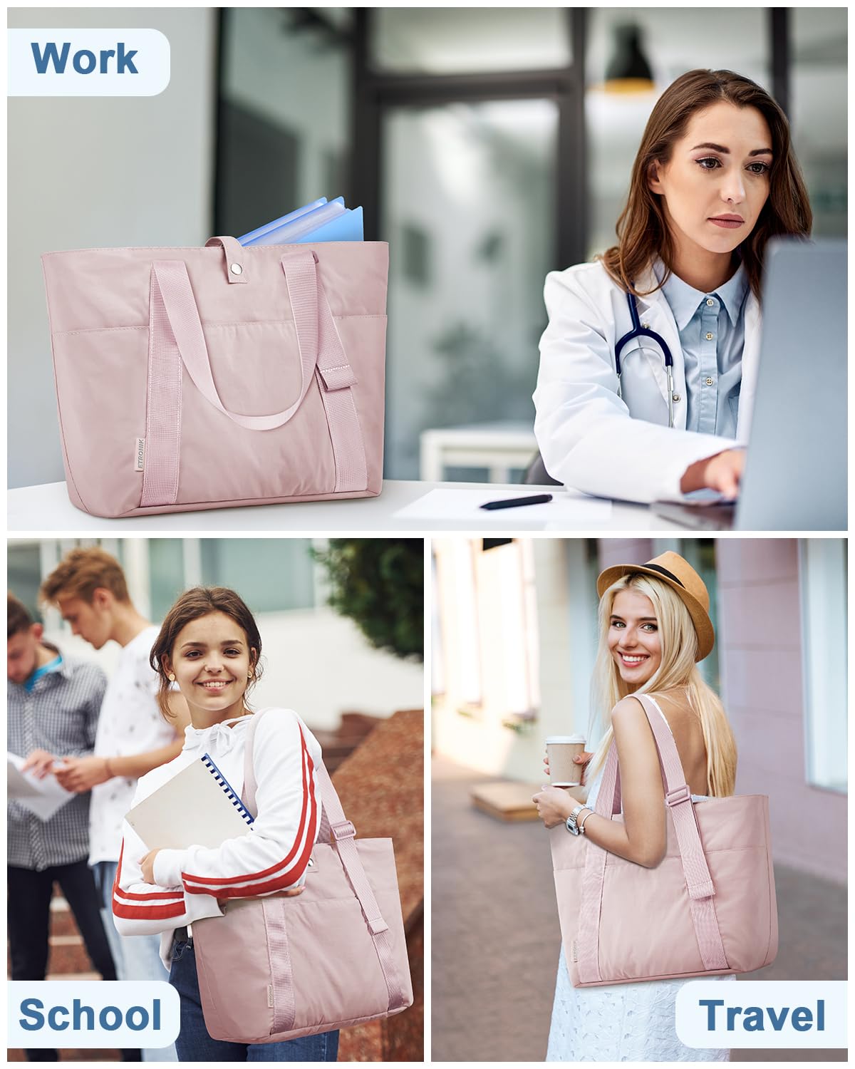 Foto 6 pulgar | Bolso De Hombro Etronik Para Mujer, Plegable Para Trabajo Y Enfermera - Venta Internacional.