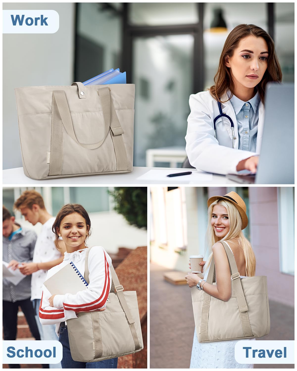 Foto 6 pulgar | Bolsa Etronik Para Mujer Plegable Para Trabajo, Viajes, Gimnasio, Escuela - Venta Internacional.
