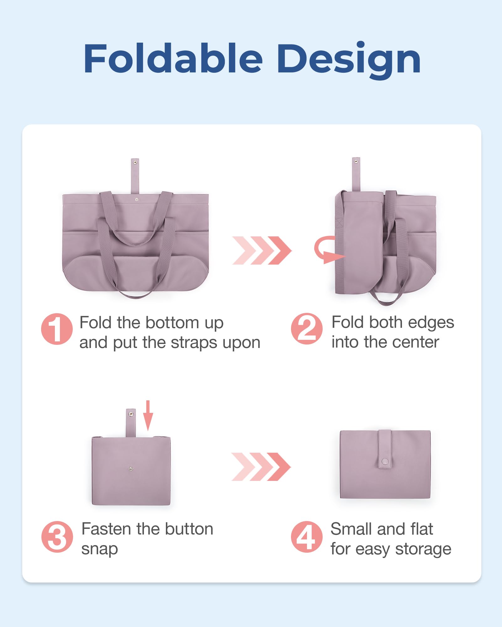 Foto 5 pulgar | Bolsa Bagsmart Para Mujer Plegable Con Cremallera, Capacidad De 20 Litros - Venta Internacional.