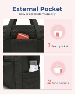 Foto 4 | Bolsa Bagsmart Grande Para Mujer Con Hebilla Para Esterilla De Yoga, Color Negro - Venta Internacional.