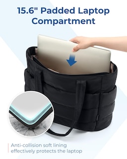 Foto 7 | Bolsa Bagsmart, Ligera Y Acolchada, Con Compartimentos, Color Azul Marino - Venta Internacional.