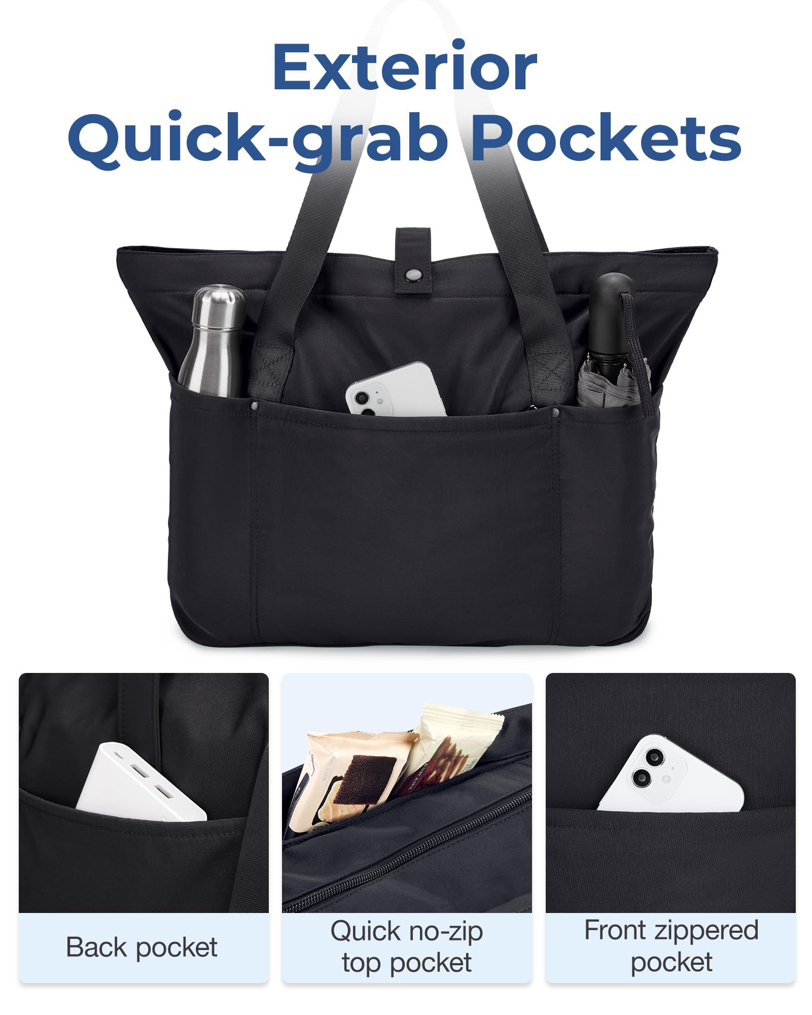 Foto 5 pulgar | Bolsa Bagsmart Para Mujer Plegable Con Cremallera De 20 Litros (verde Militar) - Venta Internacional.