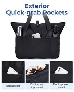 Foto 4 | Bolsa Bagsmart Para Mujer Plegable Con Cremallera De 20 Litros (verde Militar) - Venta Internacional.