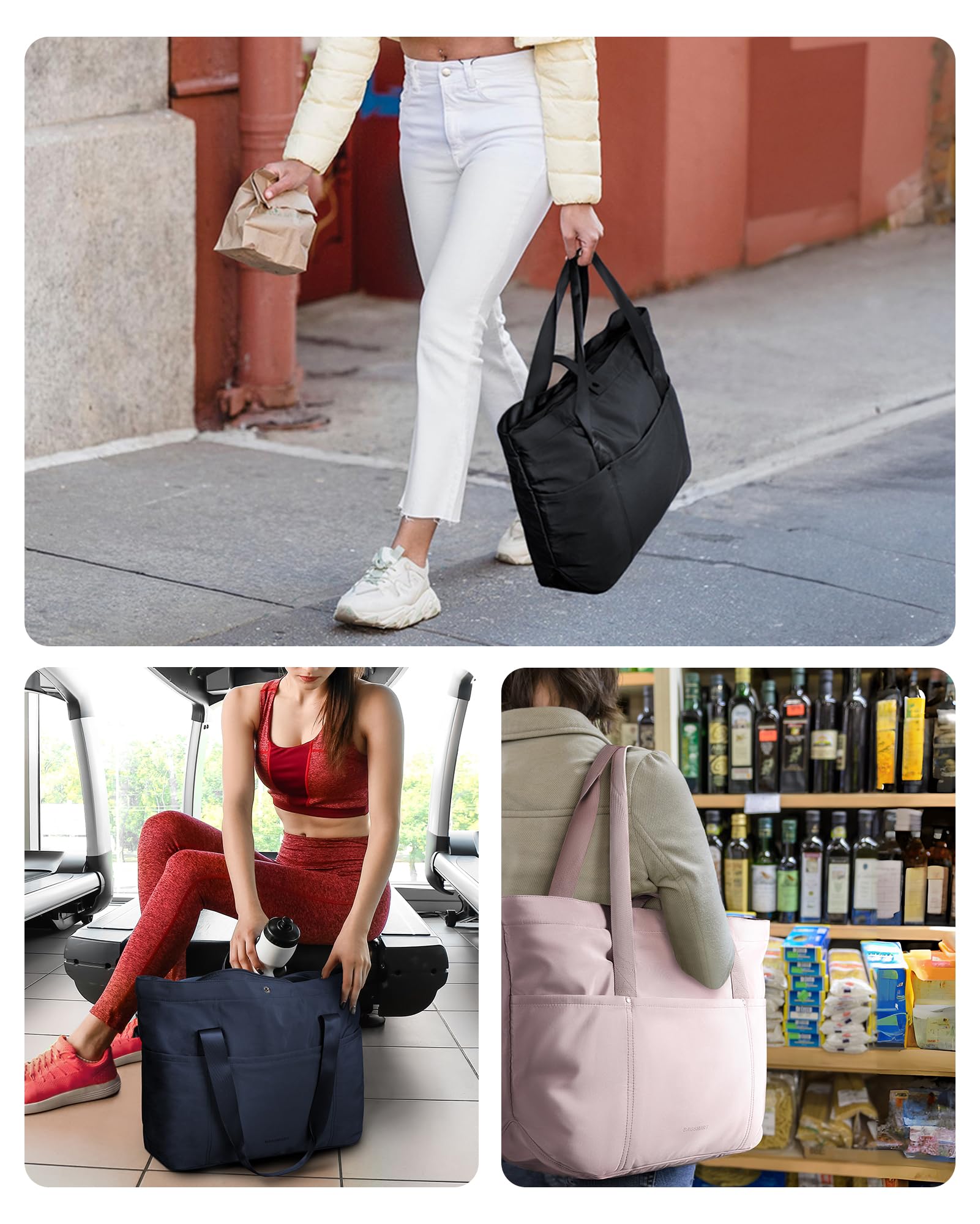 Foto 8 pulgar | Bolsa Bagsmart Para Mujer Plegable Con Cremallera De 20 Litros (verde Militar) - Venta Internacional.