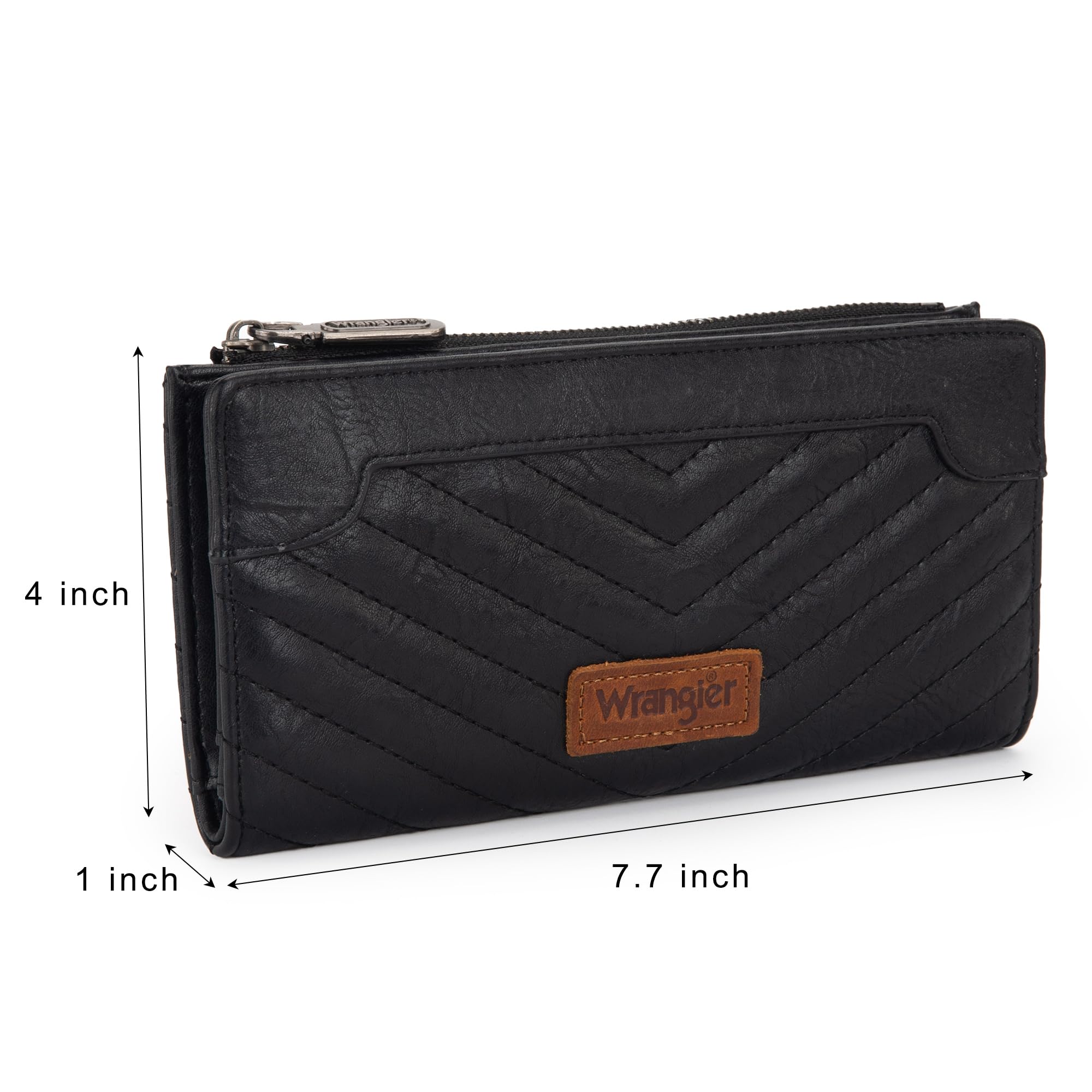 Foto 7 pulgar | Cartera Wrangler Minimalist Para Mujer De Piel Vegana Negra - Venta Internacional.