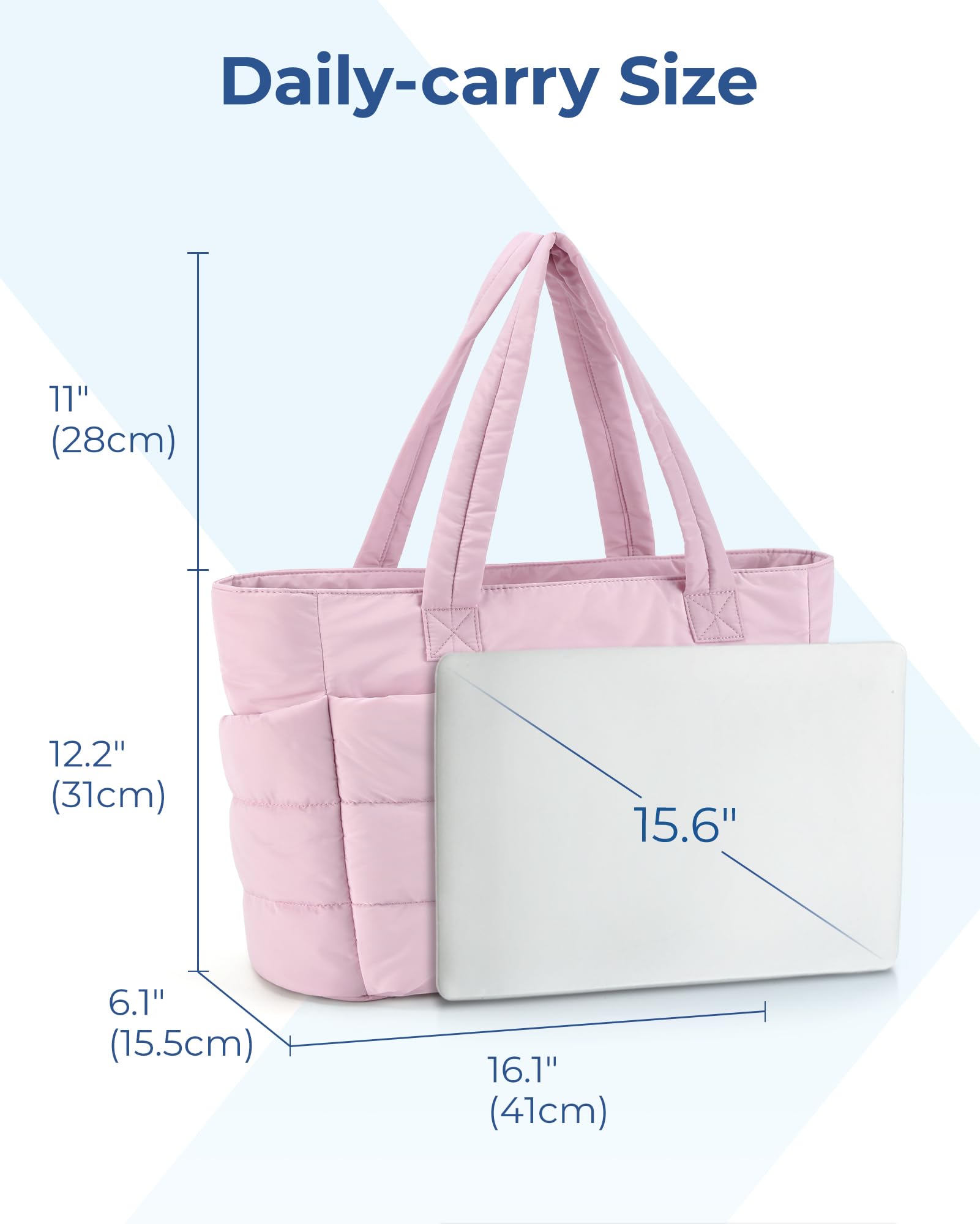 Foto 6 pulgar | Bolsa De Mano Bagsmart Lightweight Puffy Para Mujer, 20 L (rosa) - Venta Internacional.