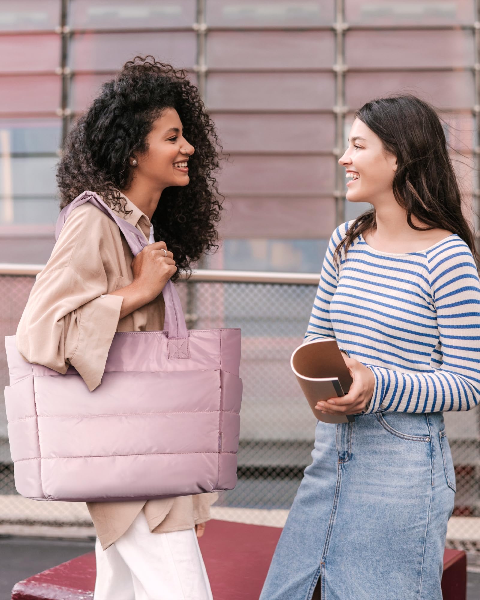 Foto 7 pulgar | Bolsa De Mano Bagsmart Lightweight Puffy Para Mujer, 20 L (rosa) - Venta Internacional.