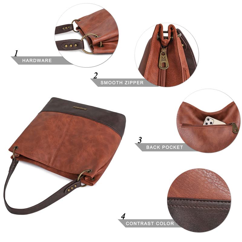 Foto 5 pulgar | Bolso Montana West Mwc-047br De Piel Vegana Bicolor - Venta Internacional.