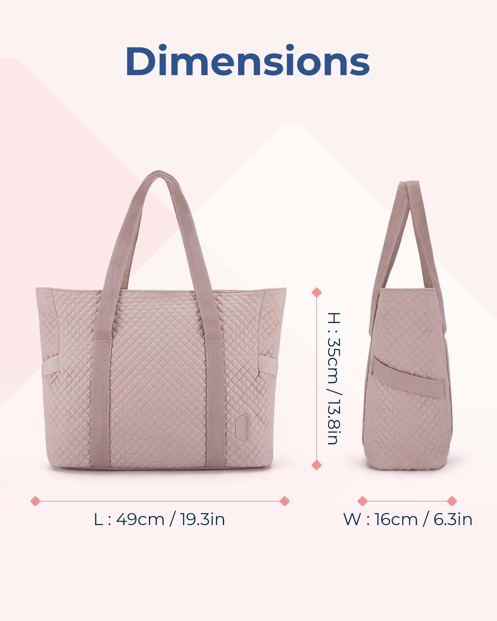 Foto 7 pulgar | Bolsa Bagsmart Grande Para Mujer Con Hebilla Para Esterilla De Yoga, Color Rosa - Venta Internacional.