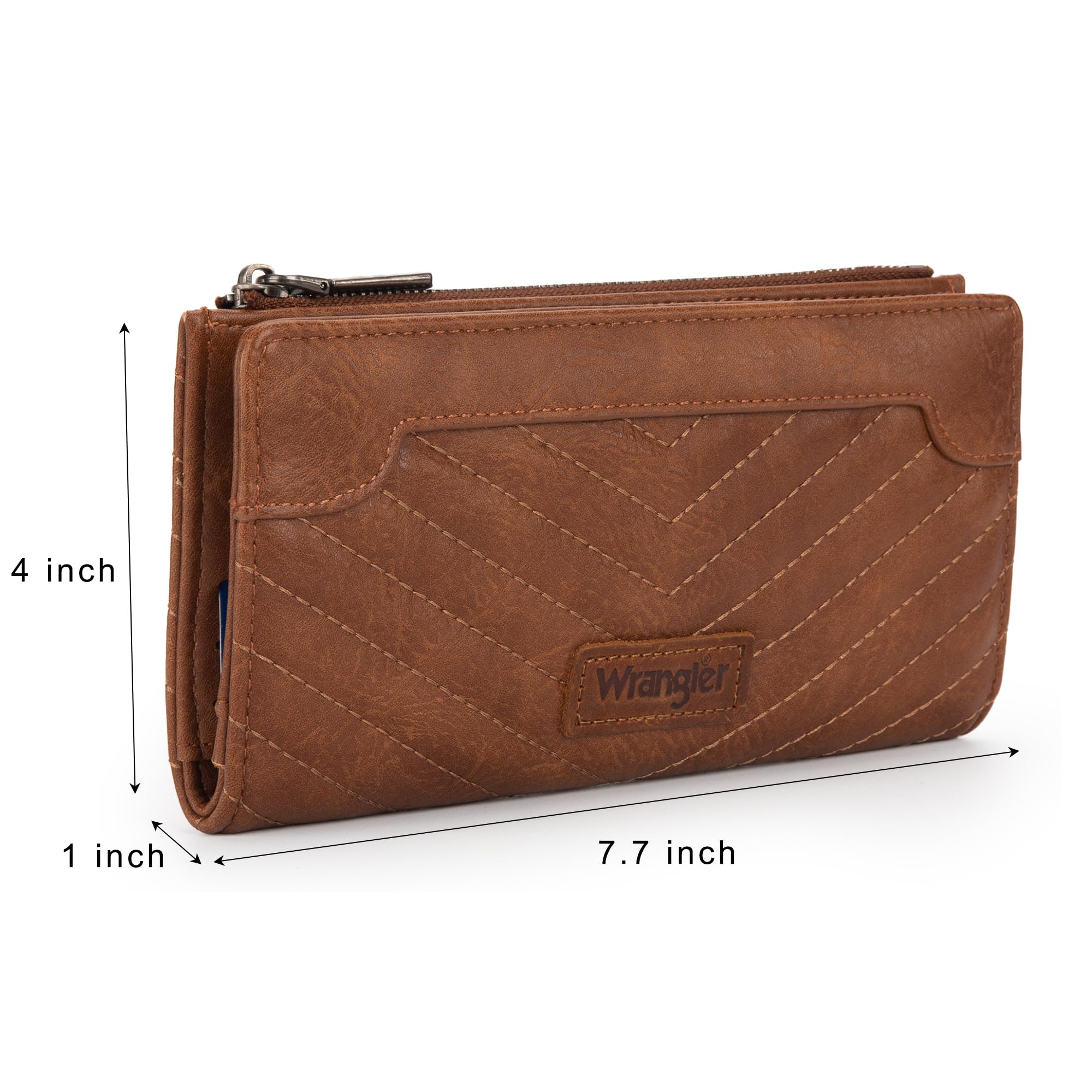 Foto 8 pulgar | Cartera Wrangler Minimalist Para Mujer De Piel Vegana, Color Marrón - Venta Internacional.