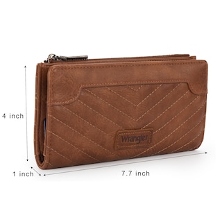 Foto 7 | Cartera Wrangler Minimalist Para Mujer De Piel Vegana, Color Marrón - Venta Internacional.