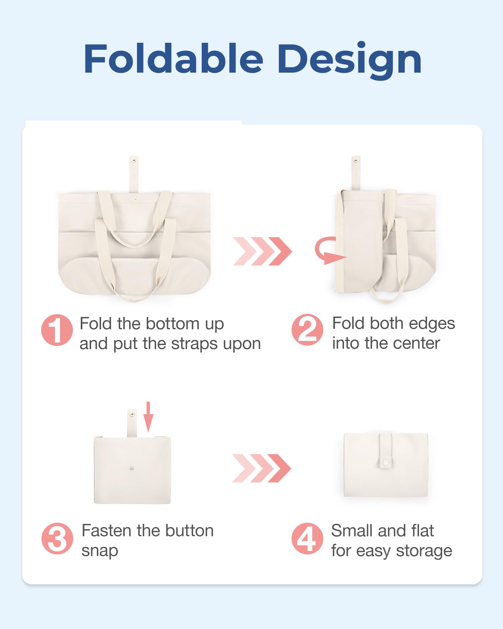 Foto 3 pulgar | Bolsa Bagsmart Para Mujer Plegable Con Cremallera, Capacidad De 20 Litros - Venta Internacional.