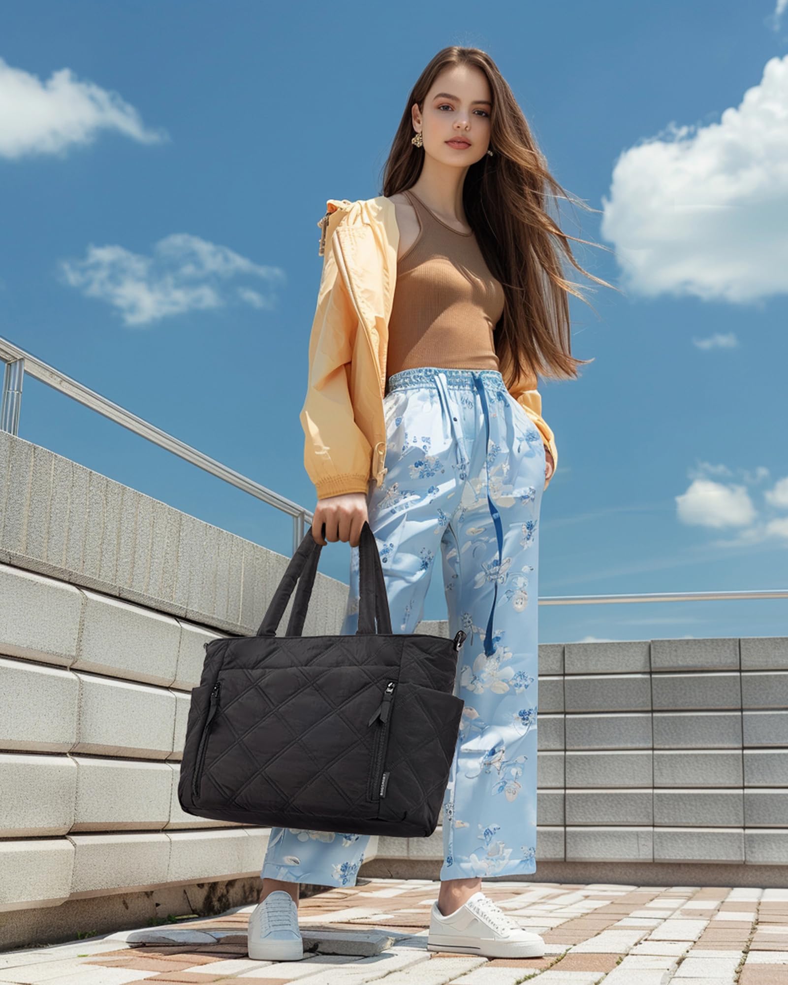 Foto 2 | Bolsa Acolchada Bagsmart Para Mujer Con Capacidad De 21 Litros - Venta Internacional.
