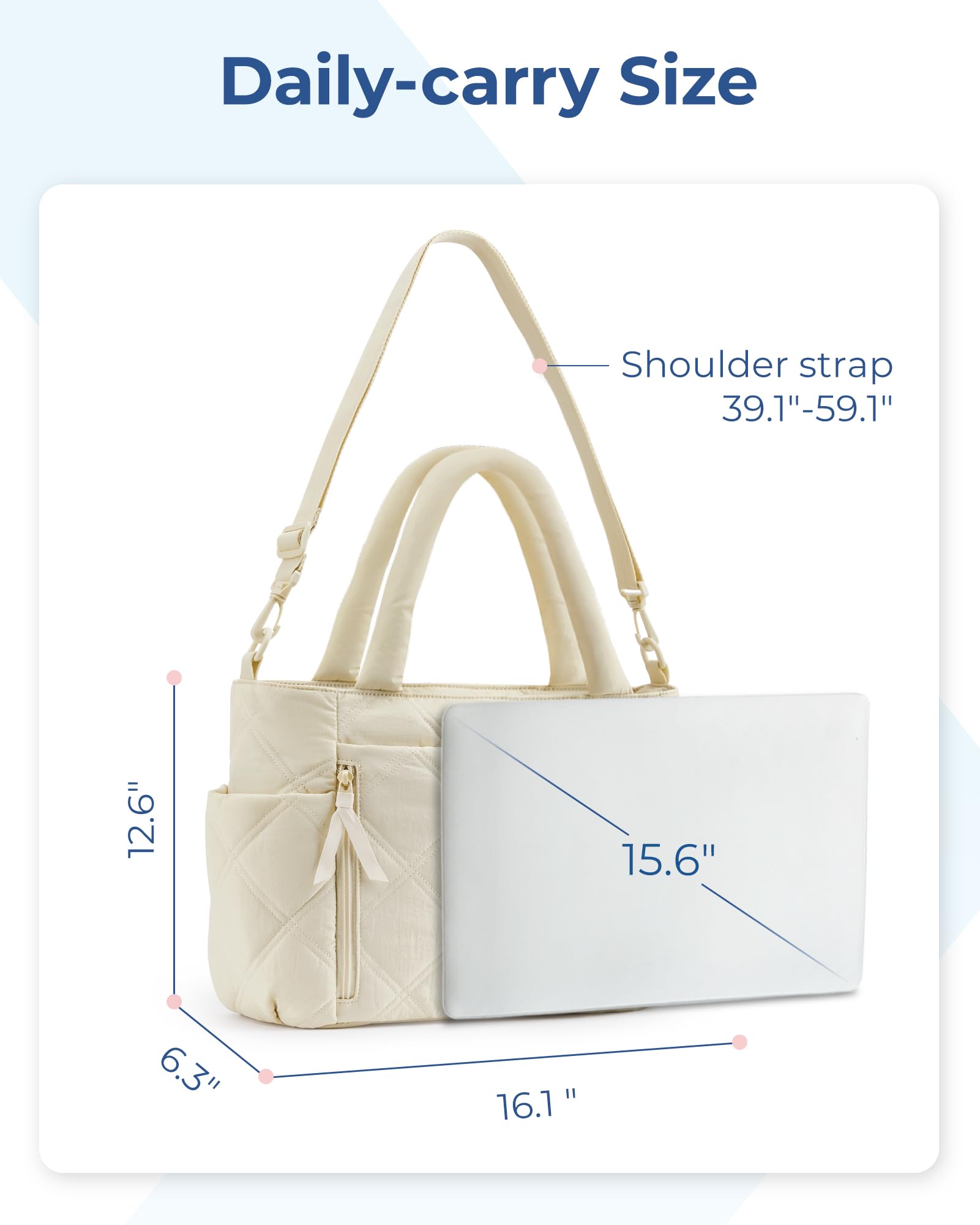 Foto 6 pulgar | Bolsa Acolchada Bagsmart Para Mujer Con Capacidad De 21 Litros - Venta Internacional.