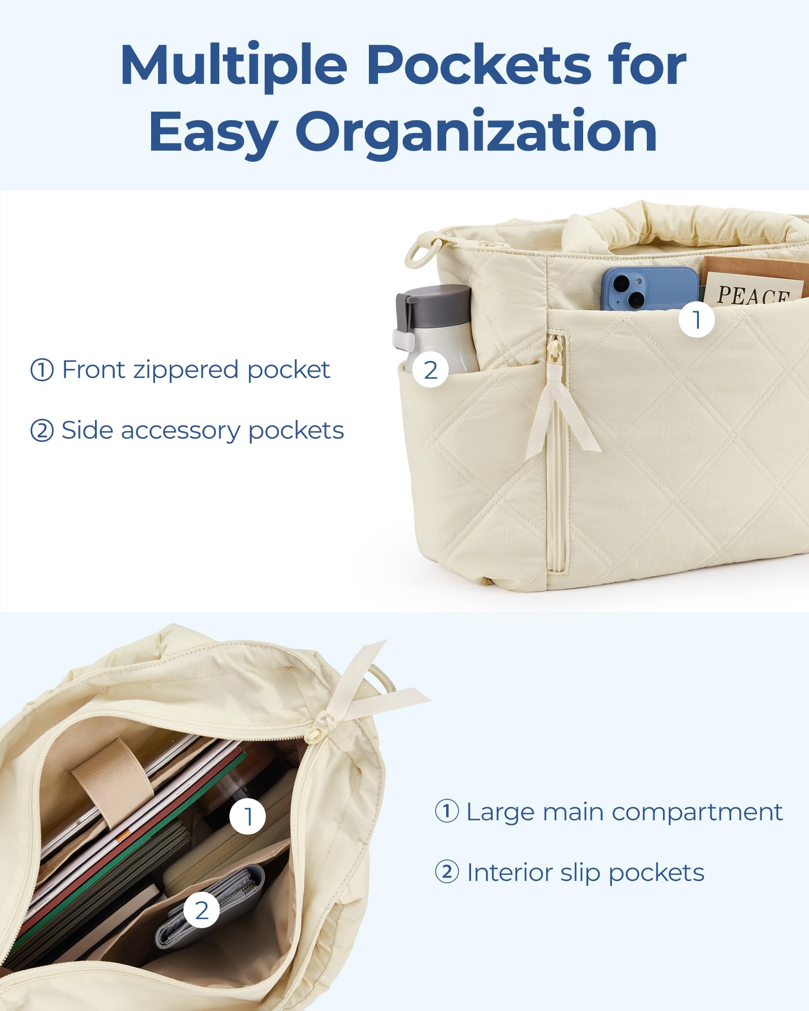 Foto 7 pulgar | Bolsa Acolchada Bagsmart Para Mujer Con Capacidad De 21 Litros - Venta Internacional.