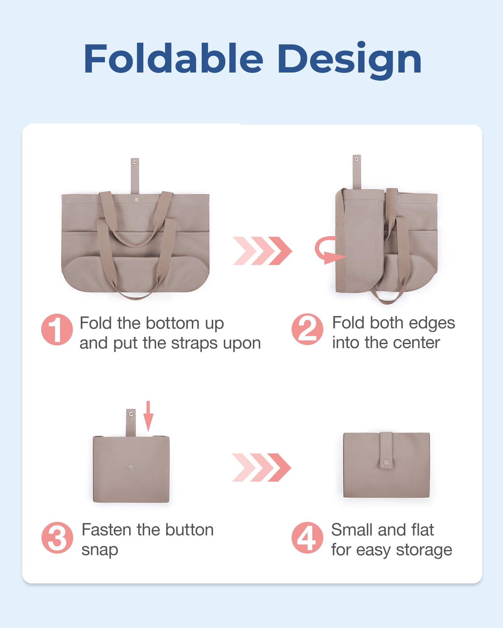 Foto 2 | Bolsa Bagsmart Para Mujer Plegable Con Cremallera, Capacidad De 20 Litros - Venta Internacional.