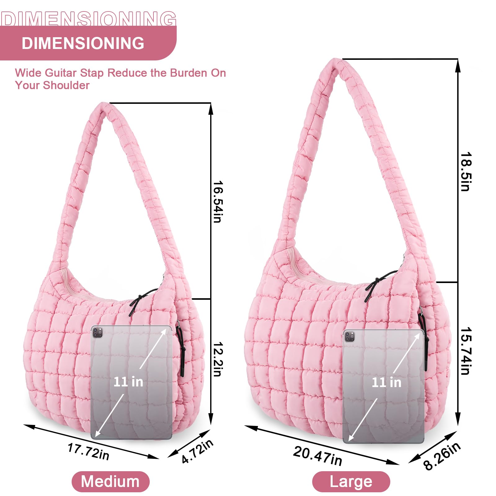 Foto 2 | Bolsa Acolchada Uixizq Rosa - Venta Internacional