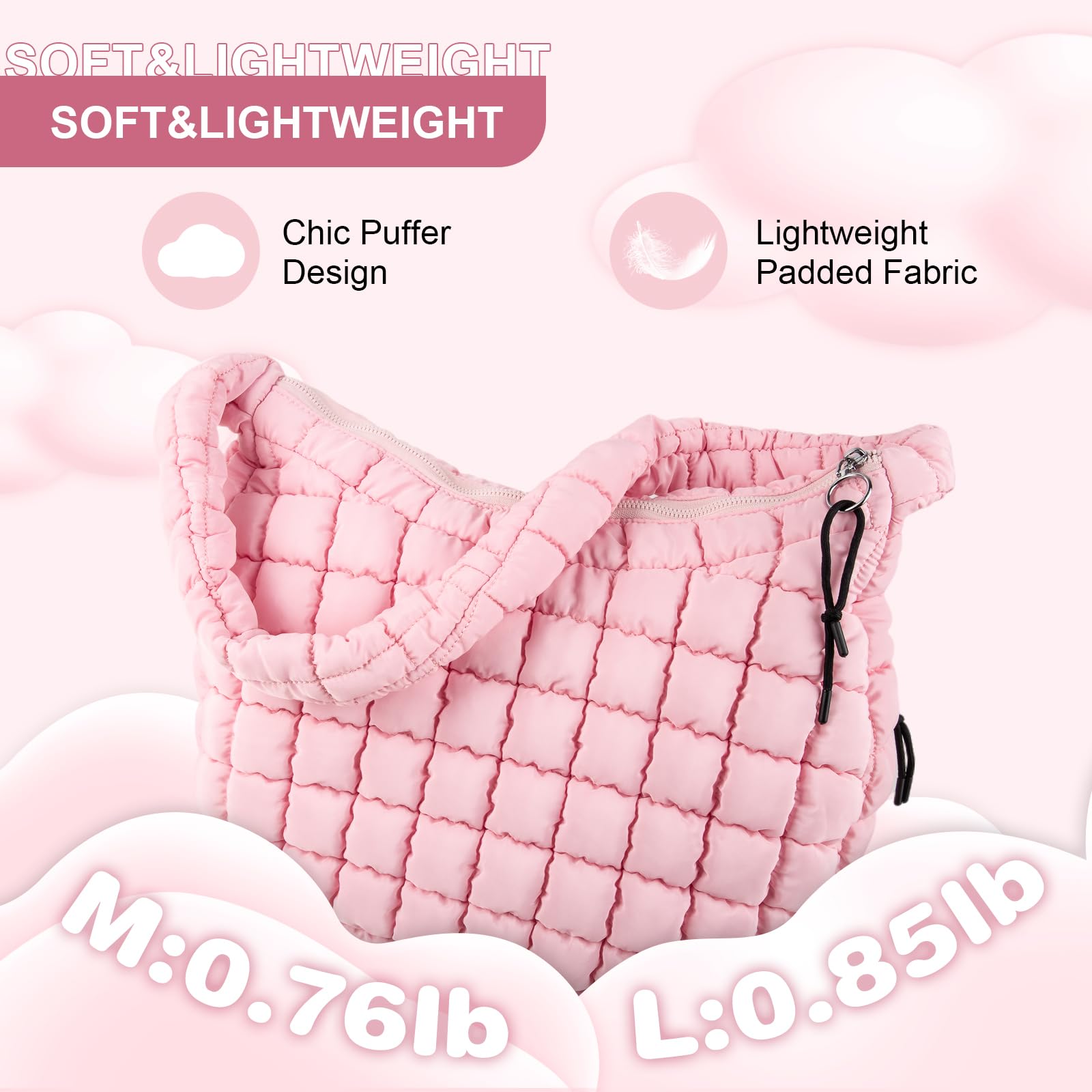 Foto 5 | Bolsa Acolchada Uixizq Rosa - Venta Internacional