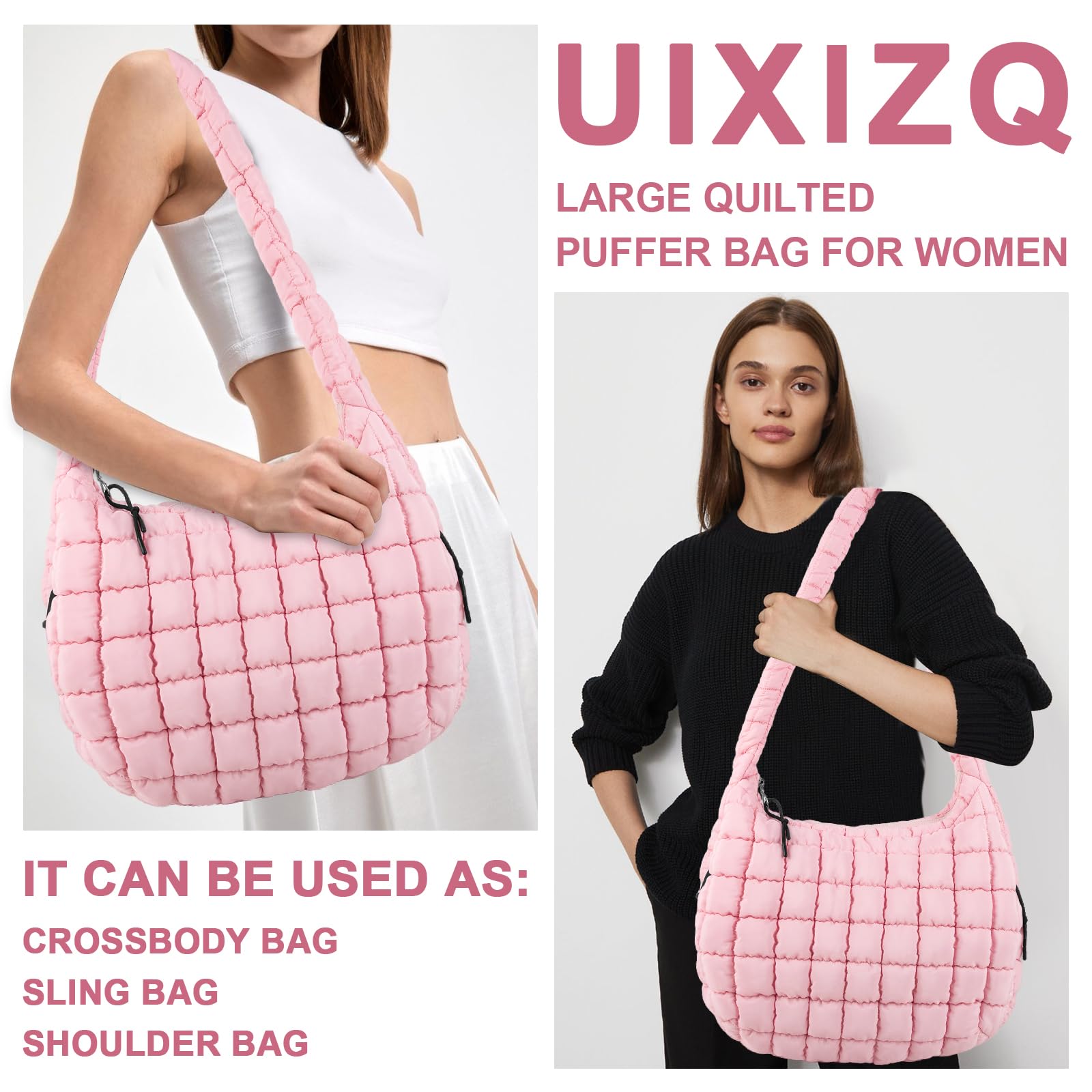 Foto 6 | Bolsa Acolchada Uixizq Rosa - Venta Internacional