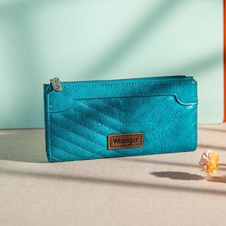 Foto 2 | Cartera Wrangler Minimalist para Mujer de Piel Vegana Turquesa - Venta Internacional