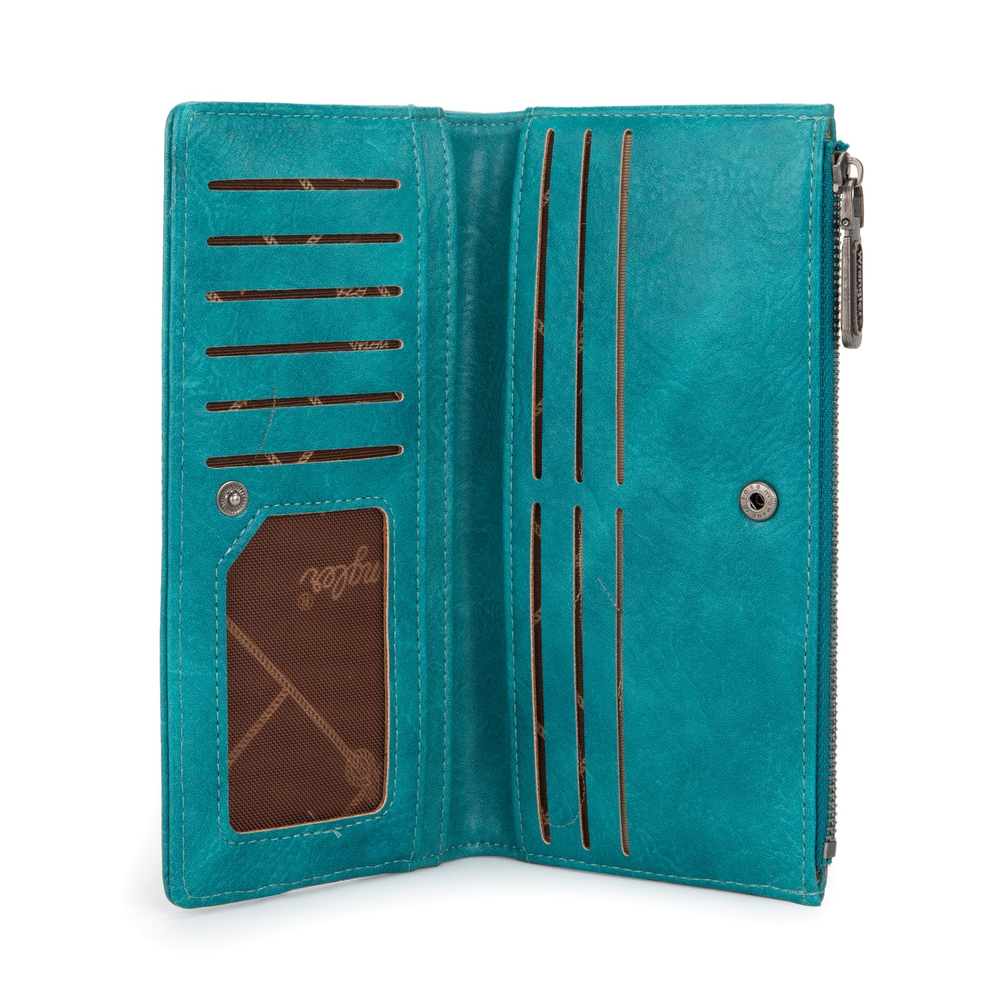 Foto 7 pulgar | Cartera Wrangler Minimalist para Mujer de Piel Vegana Turquesa - Venta Internacional