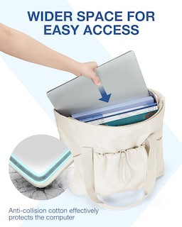 Foto 4 | Bolsa de Mano Bagsmart Beige para Mujer-Venta Internacional