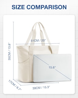 Foto 6 | Bolsa de Mano Bagsmart Beige para Mujer-Venta Internacional