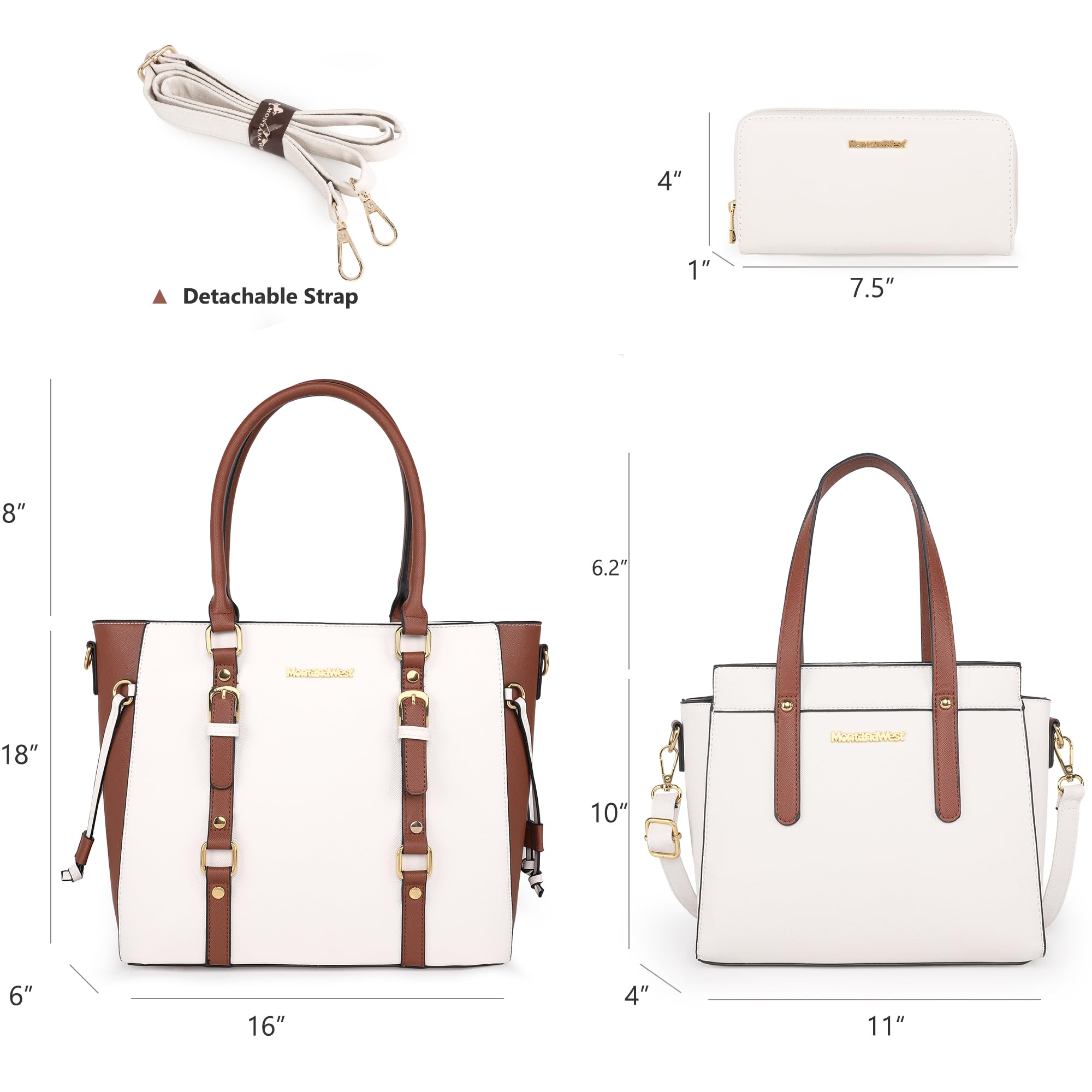 Foto 6 pulgar | Set de Bolsa Montana West de Piel para Mujer 3 Piezas - Venta Internacional