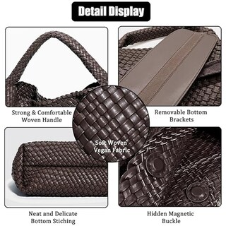 Foto 5 | Bolso Geelyda de Piel Café - Venta Internacional