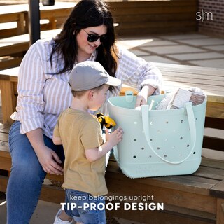 Foto 5 | Bolsa De Playa Simple Y Moderna De Goma Impermeable Purple Breeze - Venta Internacional.