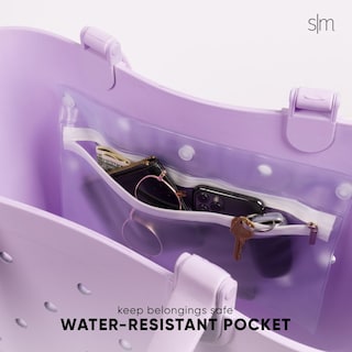 Foto 6 | Bolsa De Playa Simple Y Moderna De Goma Impermeable Purple Breeze - Venta Internacional.