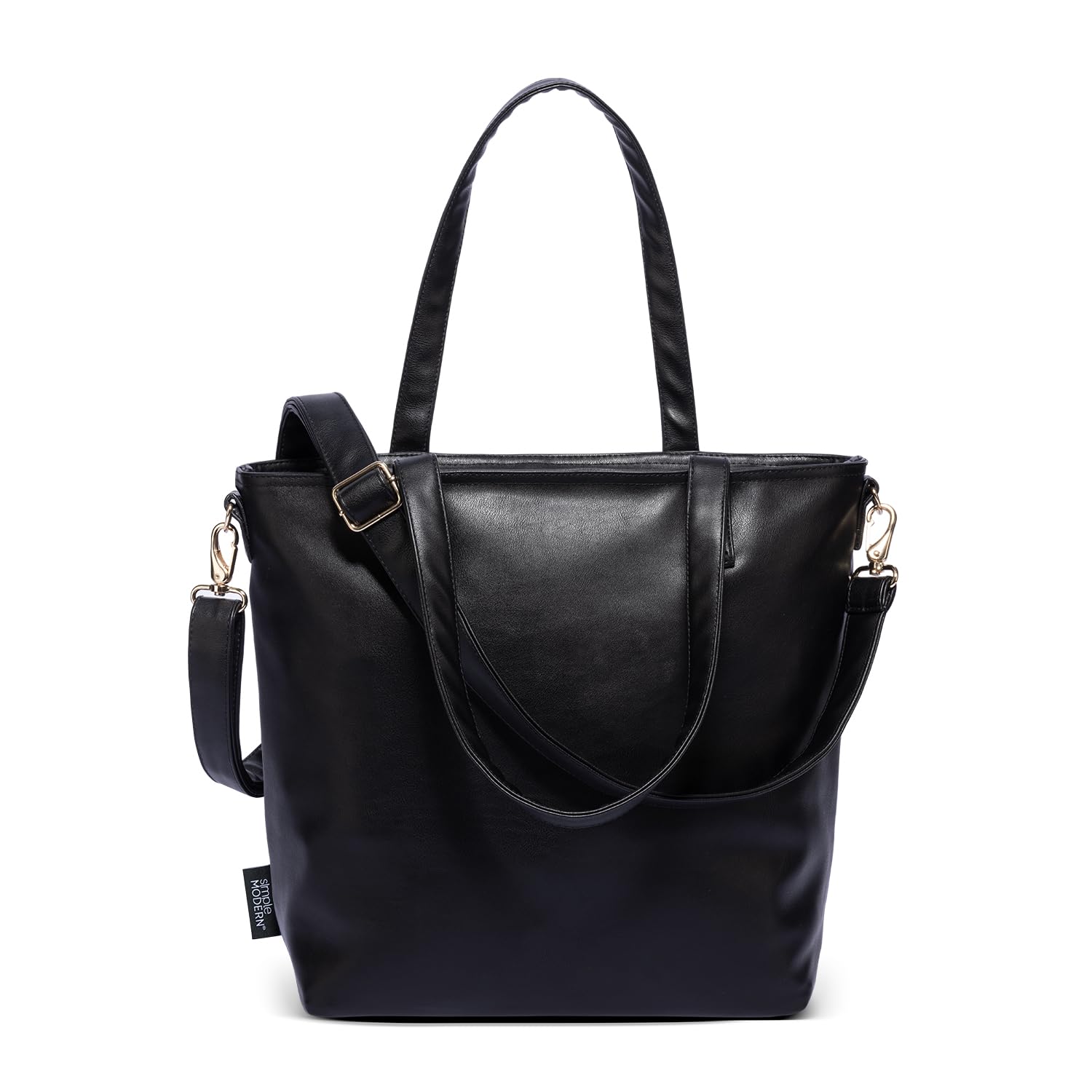 Foto 1 | Bolso Simple Modern Medium De Piel Sintética Negra - Venta Internacional.