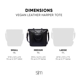 Foto 3 | Bolso Simple Modern Medium De Piel Sintética Negra - Venta Internacional.