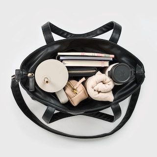Foto 4 | Bolso Simple Modern Medium De Piel Sintética Negra - Venta Internacional.