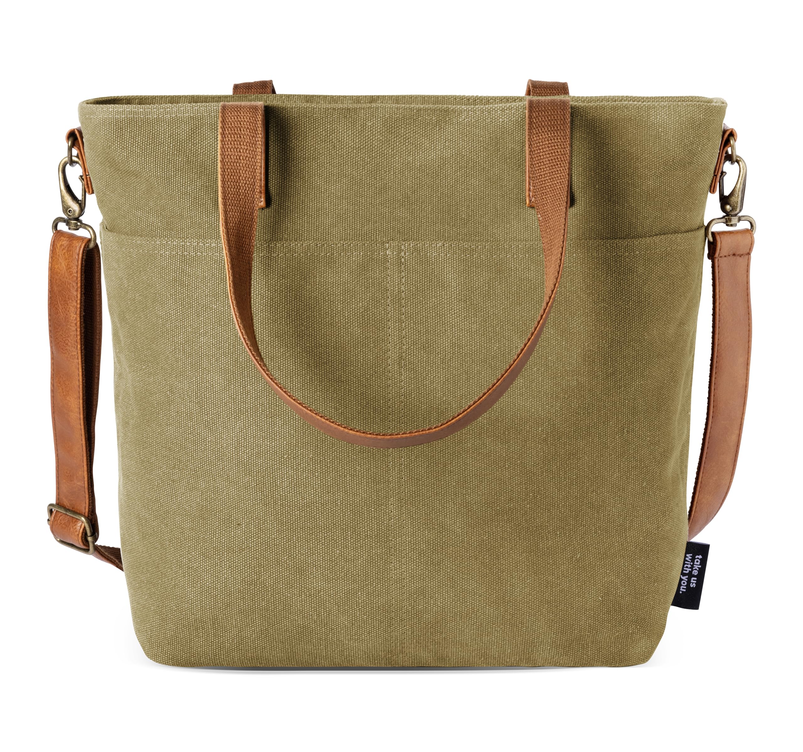 Foto 3 pulgar | Bolsa Sencilla, Moderna, Mediana, De Lona Verde Oliva Para Botellas De Agua - Venta Internacional.
