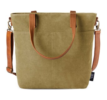 Foto 2 | Bolsa Sencilla, Moderna, Mediana, De Lona Verde Oliva Para Botellas De Agua - Venta Internacional.