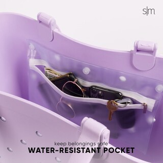 Foto 6 | Bolsa De Playa Sencilla Y Moderna, De Goma, Impermeable, Gris Hielo - Venta Internacional.
