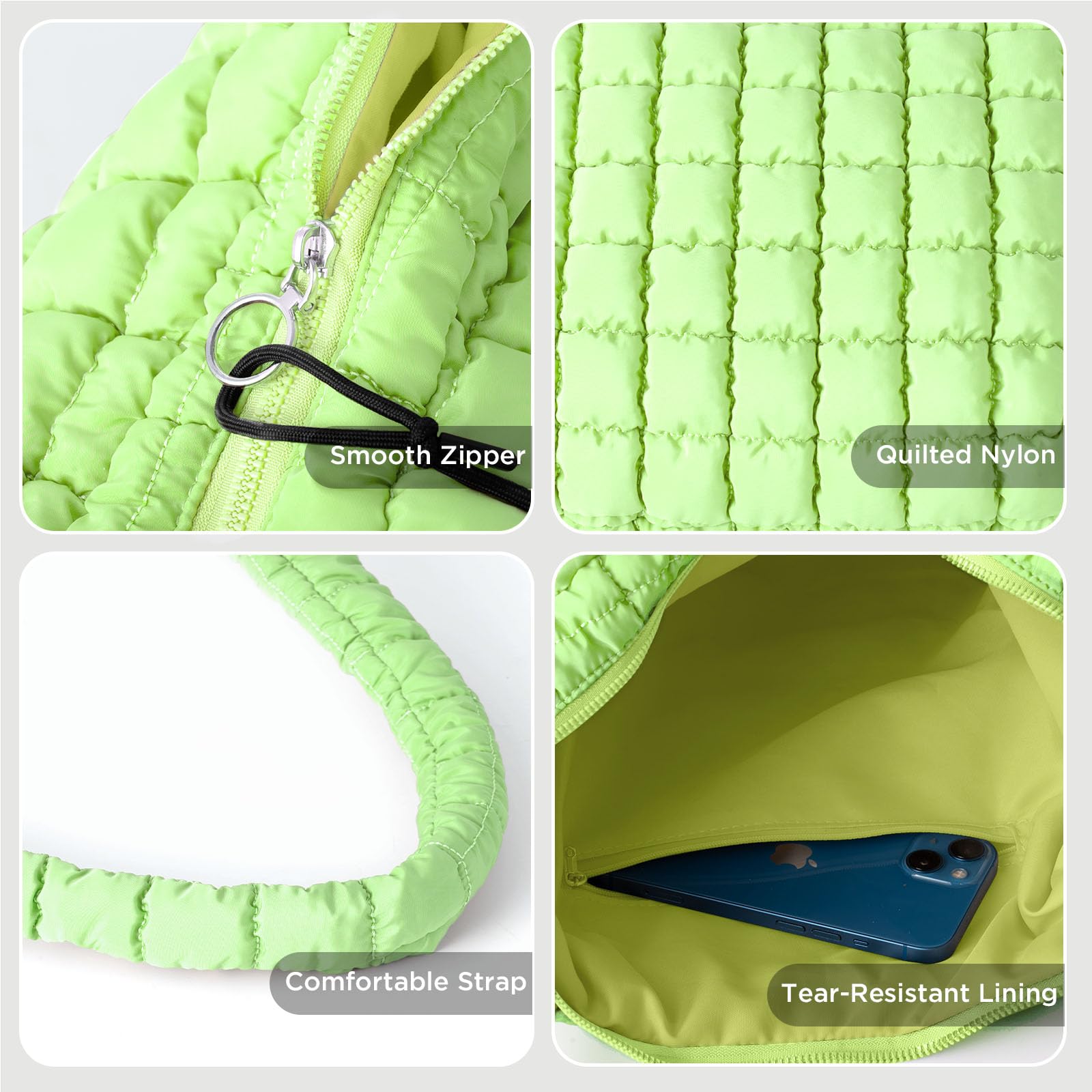 Foto 8 pulgar | Bolso Acolchado Babysun Puff De Nailon Para Mujer, Tamaño Grande - Venta Internacional.